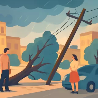 Temporal en Córdoba provoca un fallecido, caída de árboles y postes, y daños en vehículos