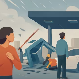 Tormenta derribó cabinas en peaje de Córdoba y causó la muerte de un trabajador