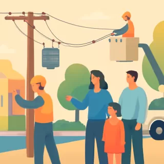 EdERSA despliega equipos para restablecer el servicio eléctrico tras fuertes vientos en Cipolletti