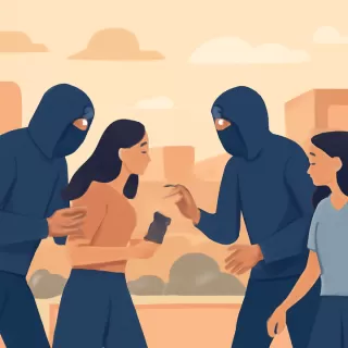 Tres jóvenes fueron asaltadas por encapuchados en un loteo de Médano de Oro