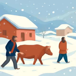 Nevada extrema en Karabük, Turquía, afecta caminos y ganadería