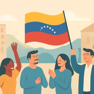 Venezolanos en Comodoro Rivadavia celebraron la detención de Nicolás Maduro