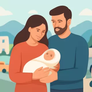 Alaia, la primera bebé nacida en Villa La Angostura en 2026