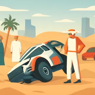 Primer accidente en el prólogo del Dakar 2026 en Arabia Saudita