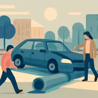 Vehículo choca contra conducto cloacal en Comodoro Rivadavia y conductor se da a la fuga