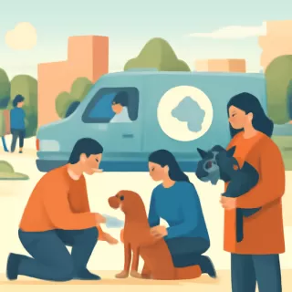 Campaña gratuita de vacunación antirrábica y desparasitación en barrios de la Ciudad de Mendoza durante enero