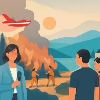 Incendio forestal en Lago Hermoso, Neuquén, continúa activo