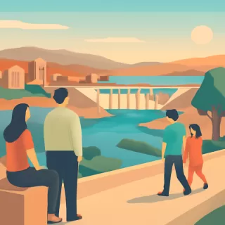 Imágenes aéreas muestran el estado del Dique de Ullum y el Río San Juan al inicio del verano 2026