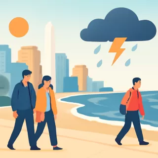 Pronóstico semanal en la Costa Atlántica bonaerense: temperaturas variables, tormentas aisladas y crecidas del mar