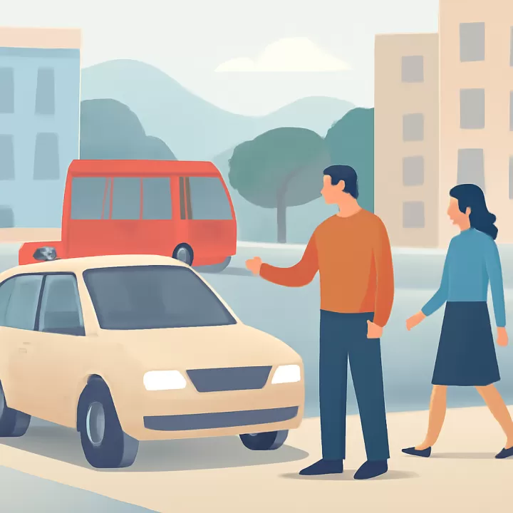 Vehículo estacionado en contramano en calle Obispo de Nevares genera dificultades en el tránsito