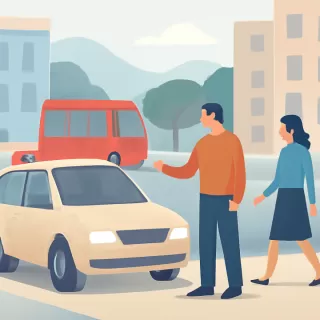 Vehículo estacionado en contramano en calle Obispo de Nevares genera dificultades en el tránsito