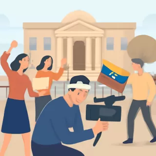 Incidentes frente a la embajada de Venezuela en Montevideo causan heridas a camarógrafo