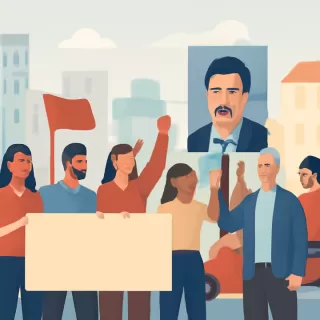 Manifestaciones en Buenos Aires a favor y en contra de la detención de Nicolás Maduro