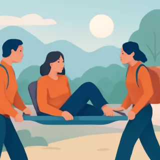 Rescatan a mujer lesionada durante caminata en El Bolsón