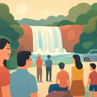 Jardín América recibe visitantes en los Saltos del Tabay durante el primer fin de semana de 2026