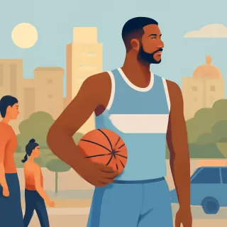 Victor Andrade, jugador caboverdiano destacado en la Liga Uruguaya de Básquetbol y con expectativas en el Mundial 2026