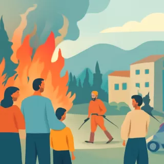 Incendio forestal comenzó en Loma del Medio, El Bolsón