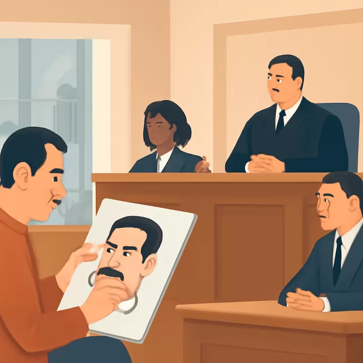 Caricaturista venezolano realiza dibujo de Nicolás Maduro en audiencia judicial en Nueva York