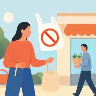 California prohíbe las bolsas de plástico con la ley SB 1053 que entró en vigor en 2026