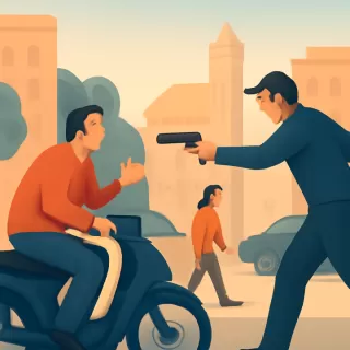 Chofer de Uber es asaltado y le roban la moto alquilada en Concepción