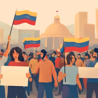 Venezuela: multitudinaria marcha en Caracas para exigir la liberación de Maduro