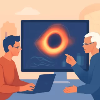 Astrónomos trabajan en un video 3D de un agujero negro con datos reales