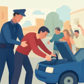 Detienen a un hombre desarmando un auto robado en Villa Bustos, Córdoba