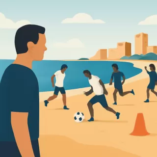 Deportivo Riestra inició la pretemporada en la playa de Pinamar con entrenamientos intensos