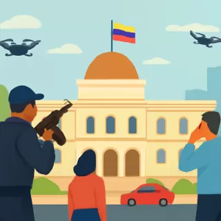 Disparos disuasivos en el Palacio presidencial de Venezuela por sobrevuelo no autorizado de drones