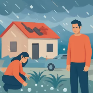 Tormenta de granizo causa daños en Real del Padre, Mendoza