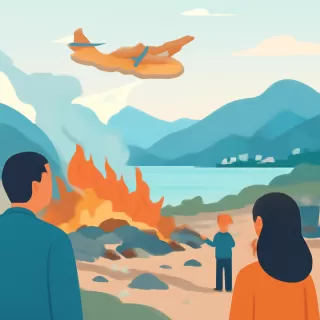 Incendio en el vertedero municipal de Bariloche con apoyo aéreo del SPLIF