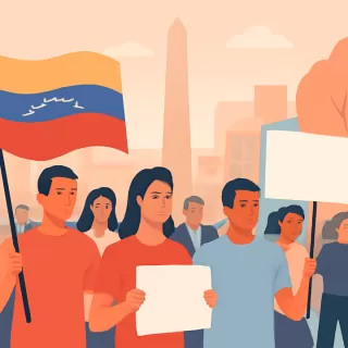 Multitud marchó en Buenos Aires en defensa de Venezuela y en rechazo a la postura del gobierno argentino