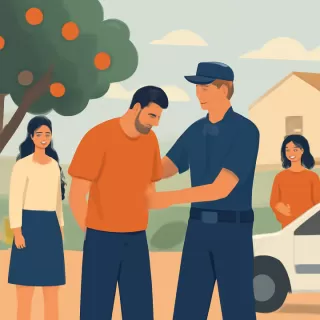 Detienen a un hombre de 35 años por intentar robar duraznos en una chacra de Allen