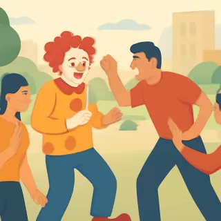 Agresión contra el Payaso Mike en el Parque Bicentenario de Tapachula durante evento cultural