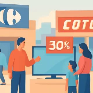 Carrefour y Coto ofrecen televisores con descuentos de hasta 30% y financiación en cuotas sin interés