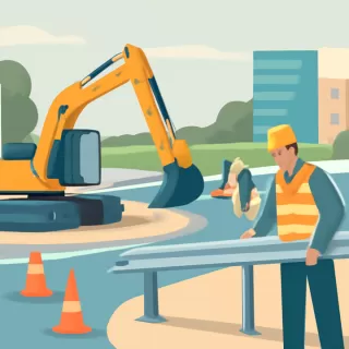 Comenzó el recambio de defensas metálicas en la rotonda del Parque Industrial de Gualeguaychú