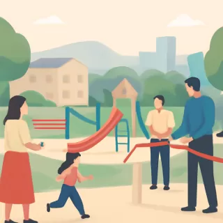 Rivadavia inauguró una nueva plazoleta en El Mirador