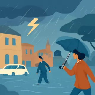 Tormenta provoca inundaciones y daños en Villa Dolores y avanza hacia Córdoba