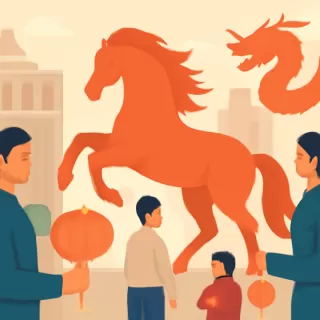 Comienzo del Año del Caballo de Fuego en el calendario lunar chino