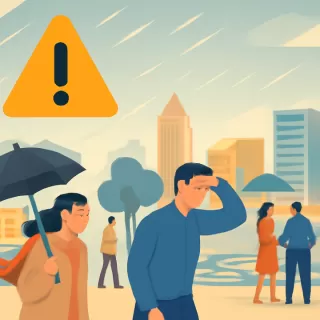 Alerta Amarillo en La Plata por vientos intensos y aumento del nivel del Río de la Plata