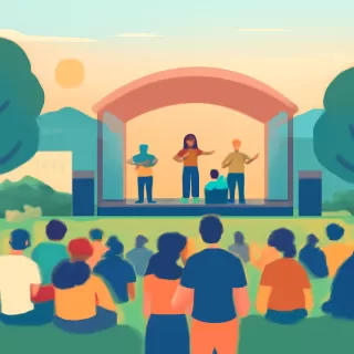 Más de mil personas asistieron al concierto gratuito en los jardines del Messidor en Villa La Angostura