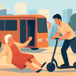 Conductor de patín eléctrico atropella a mujer mayor en Jalisco y se da a la fuga