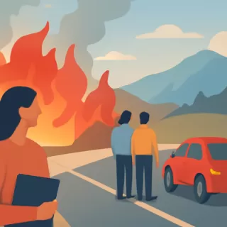 Incendio en Puerto Patriada provoca corte total de la Ruta Nacional 40