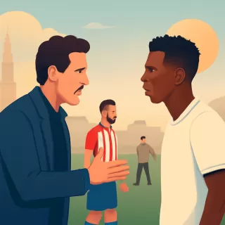 Tensión entre Diego Simeone y Vinícius Júnior en el Atlético de Madrid vs Real Madrid por la Supercopa de España