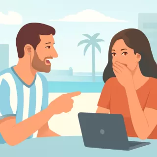 Lucas Alario se burla de Zaira Nara durante un stream desde Punta del Este