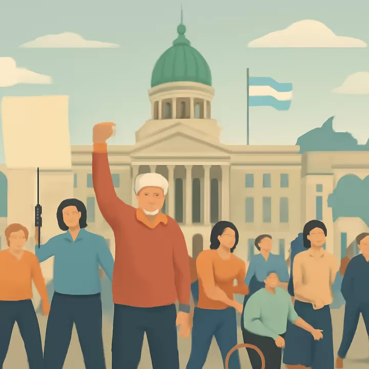 Jubilados realizaron la primera marcha del año frente al Congreso en Buenos Aires
