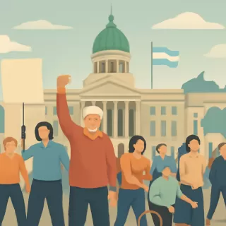 Jubilados realizaron la primera marcha del año frente al Congreso en Buenos Aires