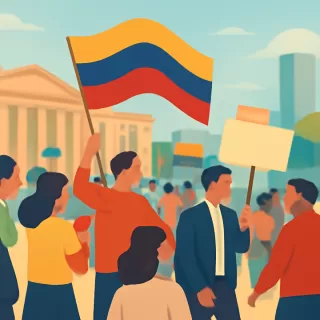 Miles de colombianos se manifiestan en Bogotá para apoyar a Petro frente a amenazas de Trump