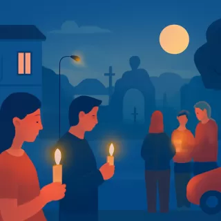 Velas y rituales nocturnos frente al cementerio de Cipolletti generan desconcierto