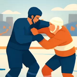 Enfrentamiento entre Ryan Reaves y Mathieu Olivier en partido de NHL en Estados Unidos